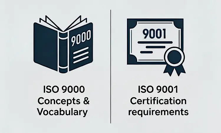 Comparisson of ISO 9000 and ISO 9001 Standards