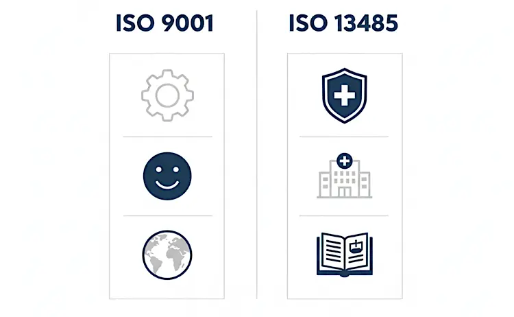Comparison of ISO 9001 and ISO 13485
