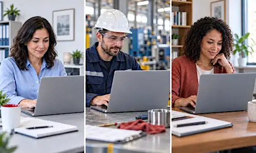 Employees completing self-paced ISO 9001 online training